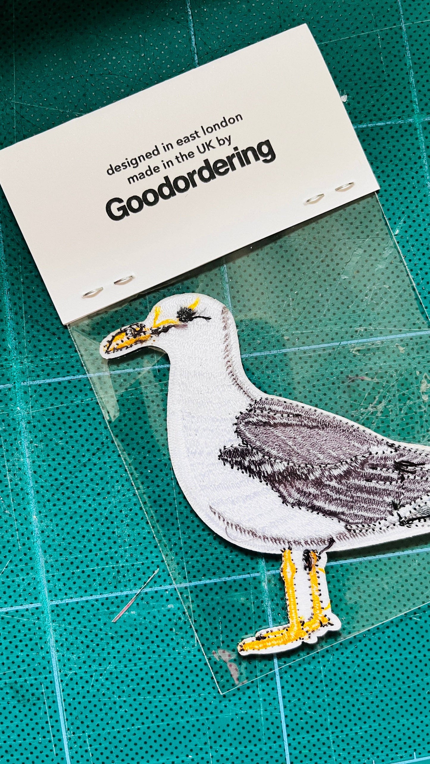 Embroidered Seagull Iron-on Patch