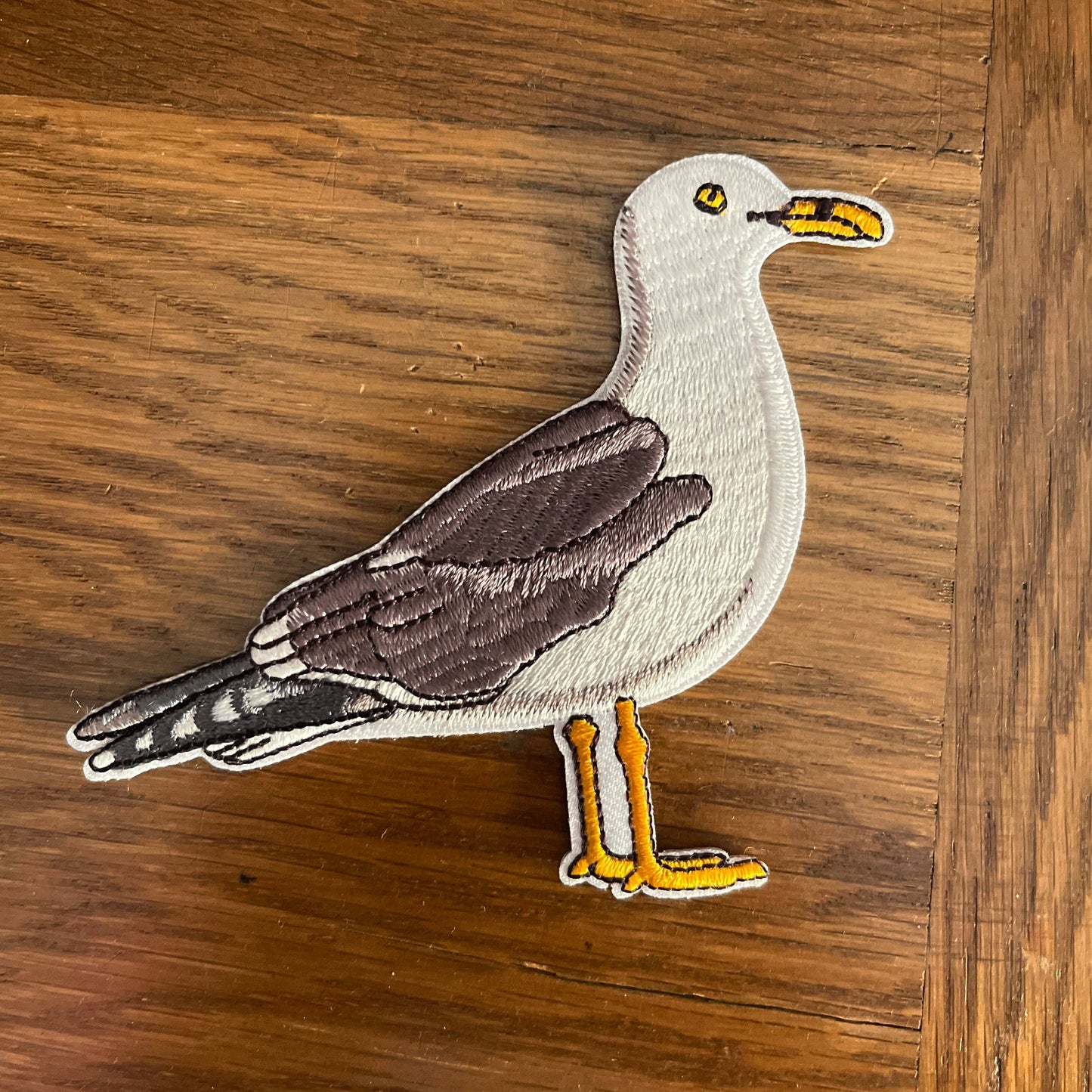 Embroidered Seagull Iron-on Patch