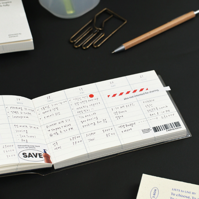 'Lists To Live By' Daily,Weekly Light Planner