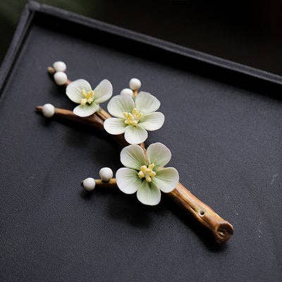 Ceramic Plum Blossom Incense Holder