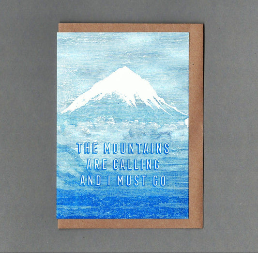 Mountains Blue - Greeting Card