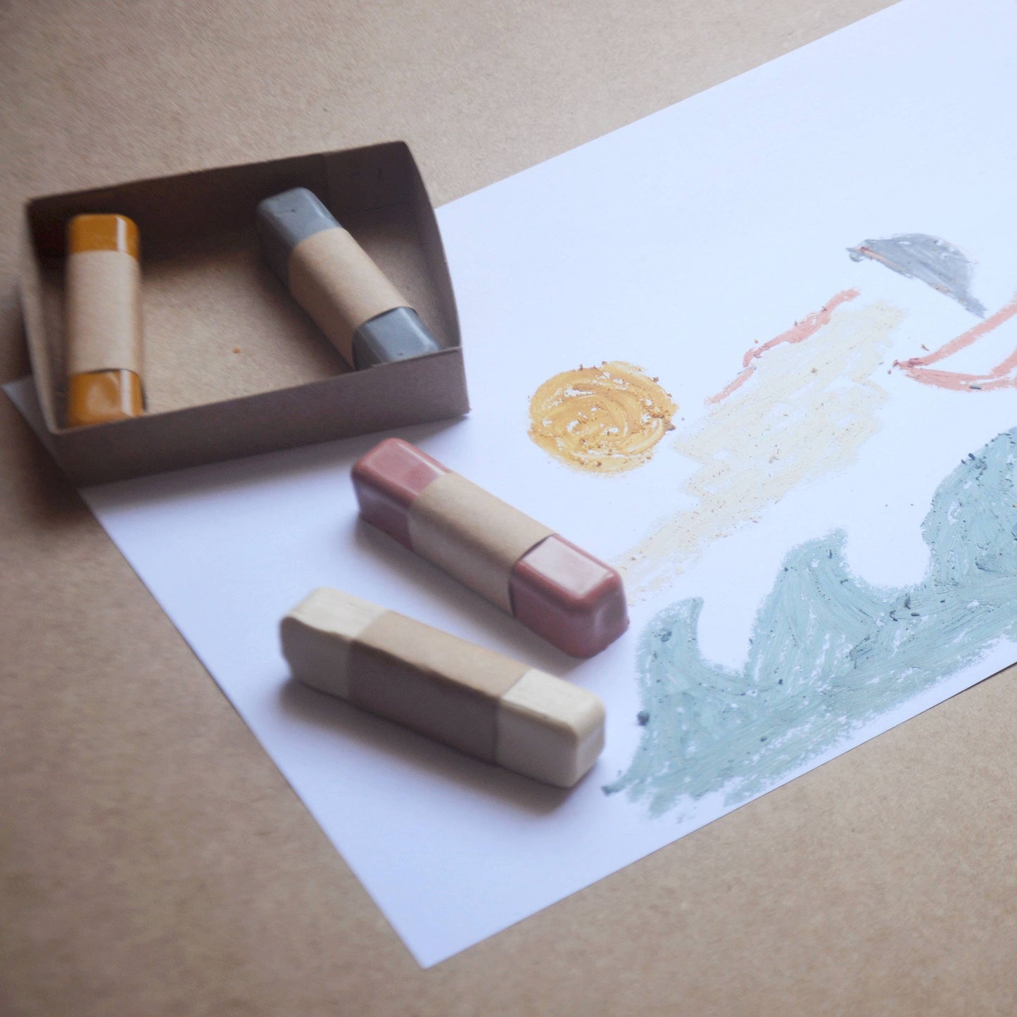 All Natural Beeswax Oil Pastels - Set of 5