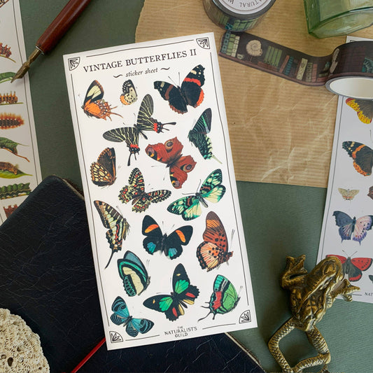 Vintage Butterflies II Sticker Sheet