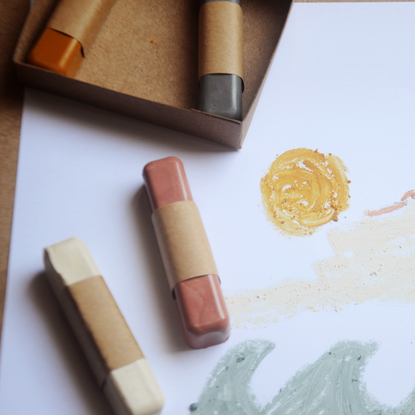All Natural Beeswax Oil Pastels - Set of 5