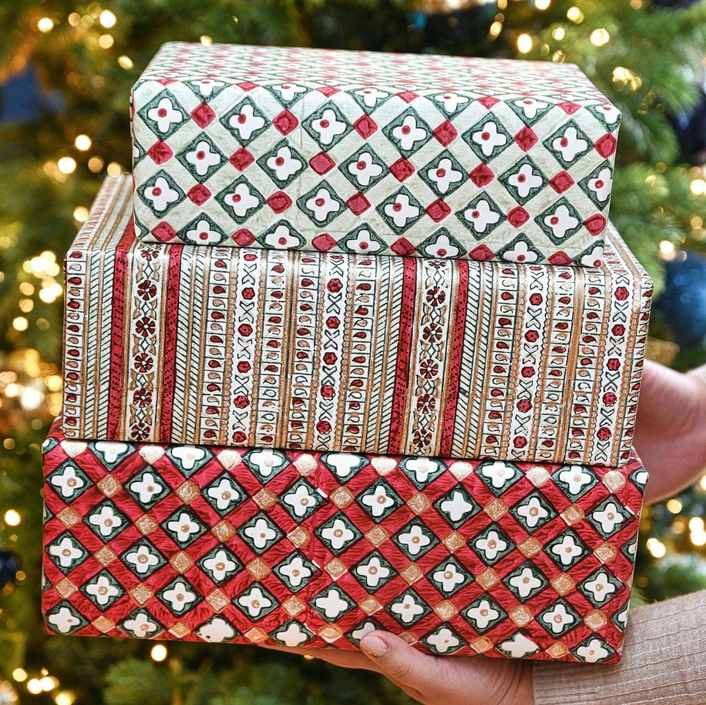 Block Printed Wrapping Paper - Benares Festive Mix