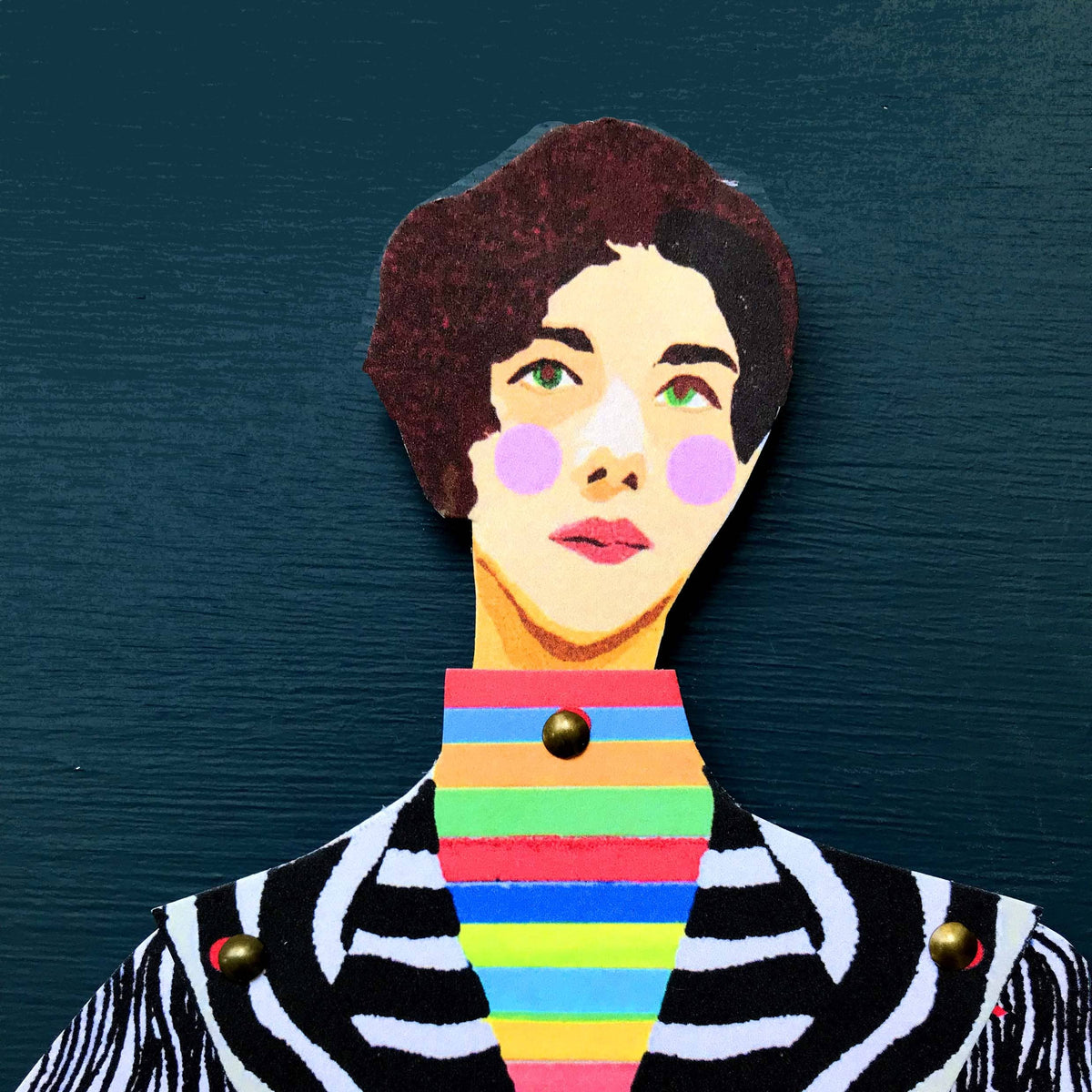 Cut  & Make Paper Puppets - Artist Series - Bridget Riley
