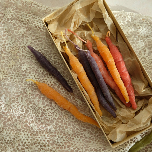 Mini Carrot Birthday Candles set of 6