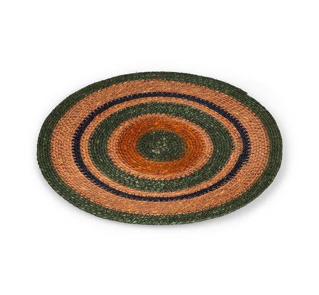 Seagrass Placemat - Olive / Old Rose: 4