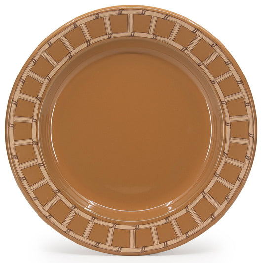 Domino x CCH Wicker Enamelware Dinner Plate: Mocha