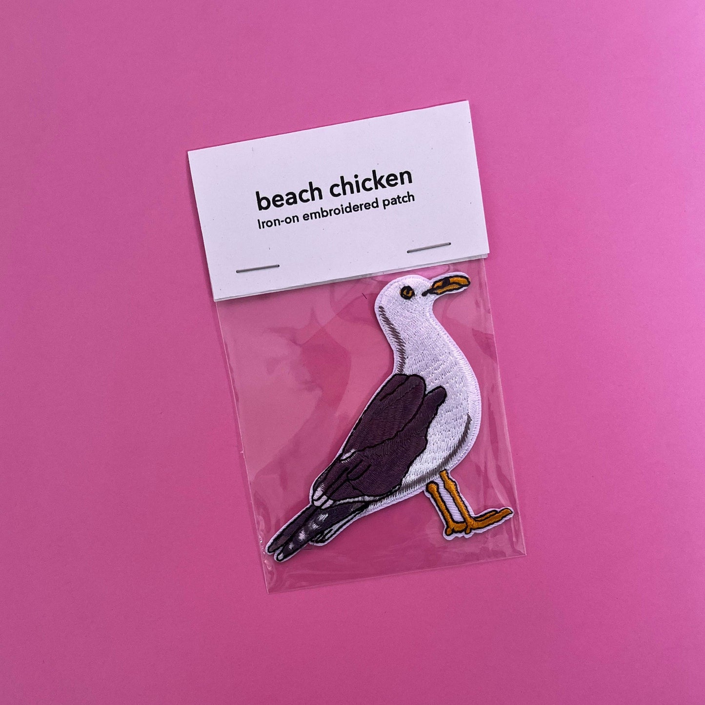 Embroidered Seagull Iron-on Patch