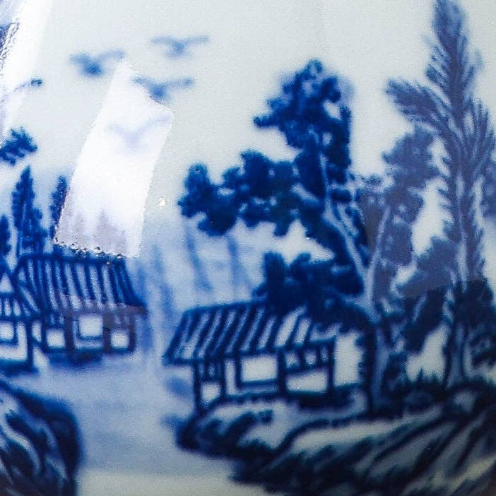 Hand-painted Blue & White Bud Vase