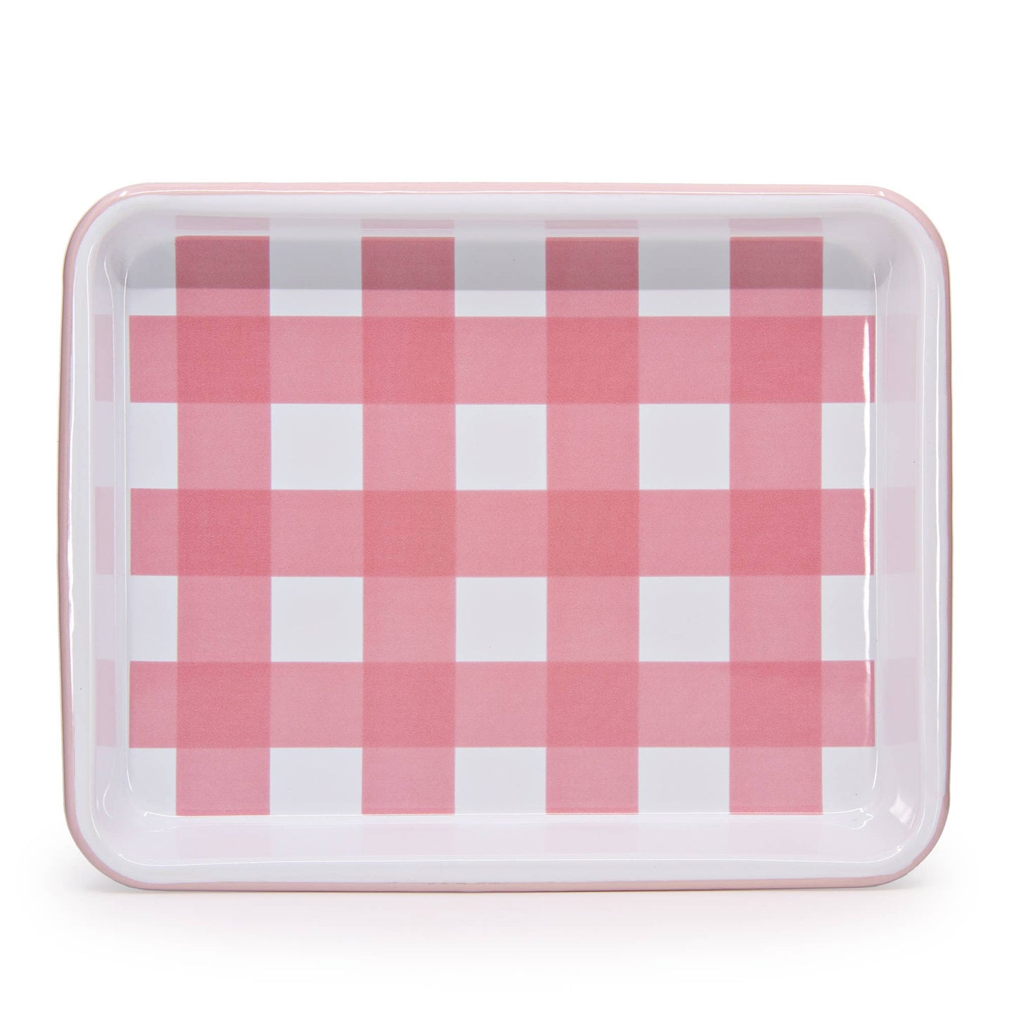 Max Humphrey x CCH Gingham Enamelware Tray: Blue