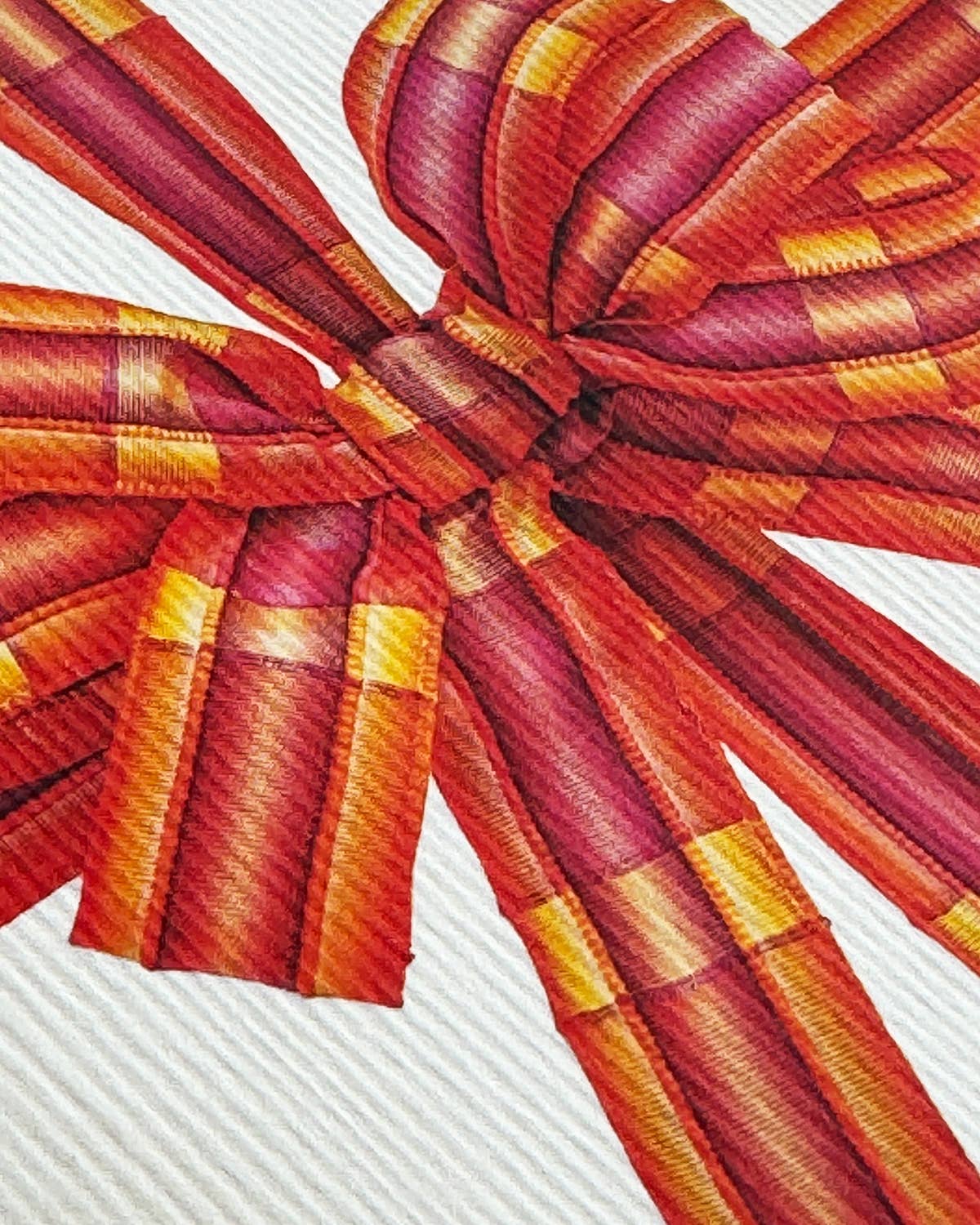 Orange & Pink Bow Greeting Card