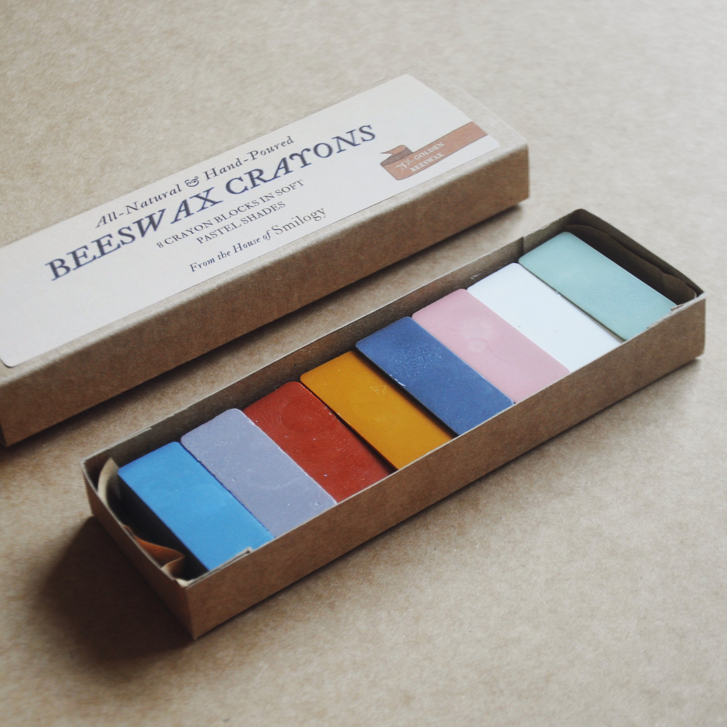 Beeswax Block Rubbing Crayons - Set of 8