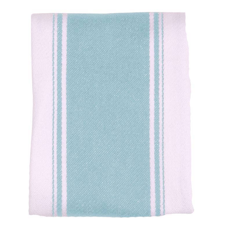Striped Tea Cotton Towel - Duck Egg