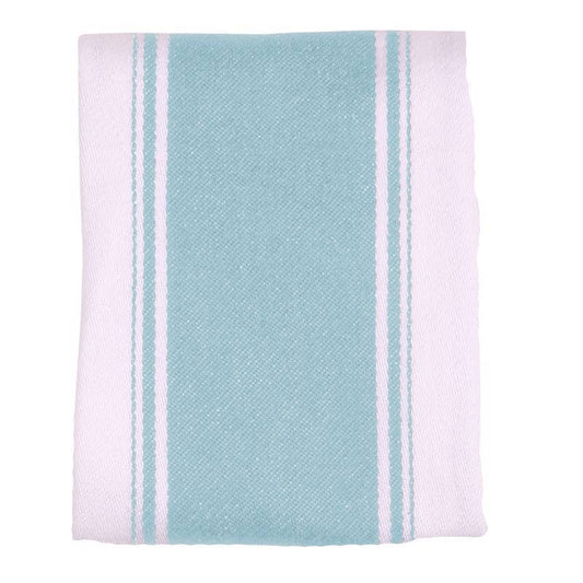 Striped Tea Cotton Towel - Duck Egg