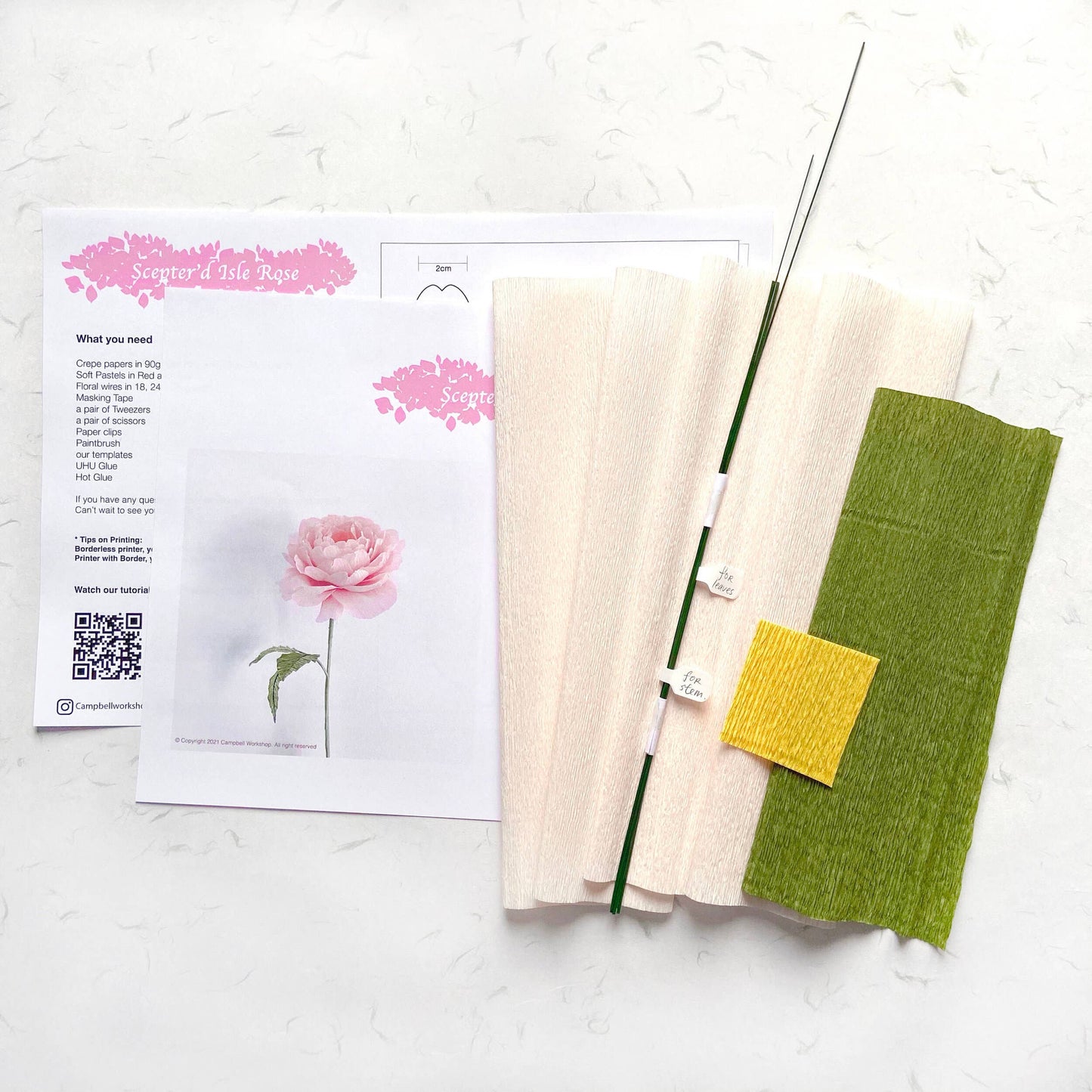Make Your Own Crepe Paper English Rose - Scepter'd