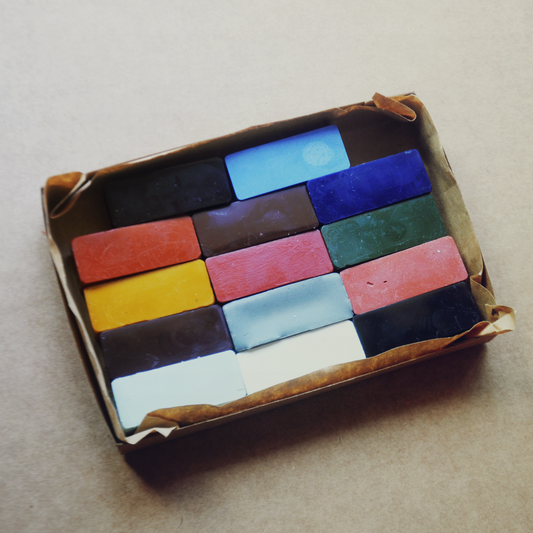 Beeswax Block Rubbing Crayons - Set of 14