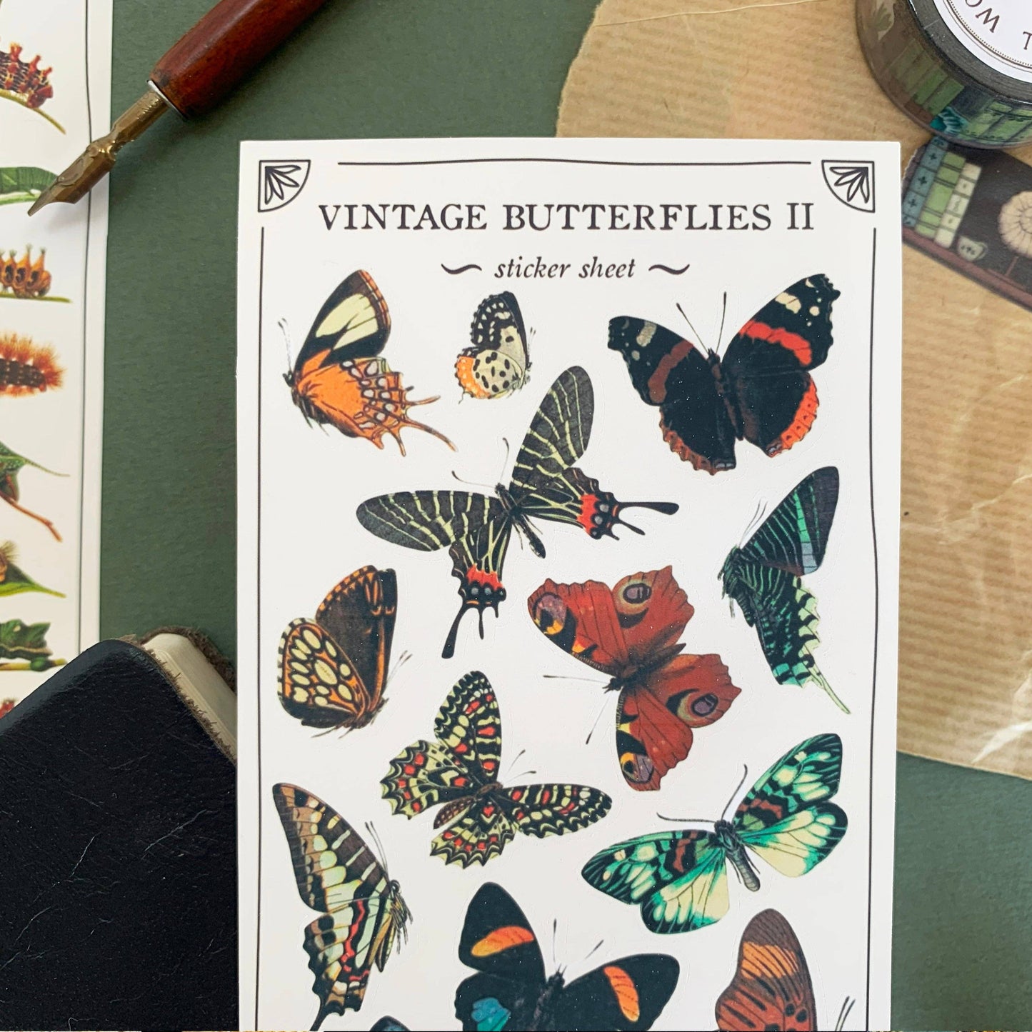 Vintage Butterflies II Sticker Sheet