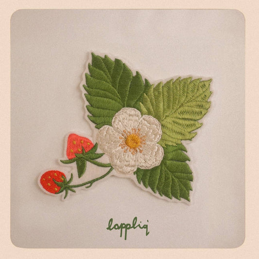 Embroidered Strawberry Iron-on Patch