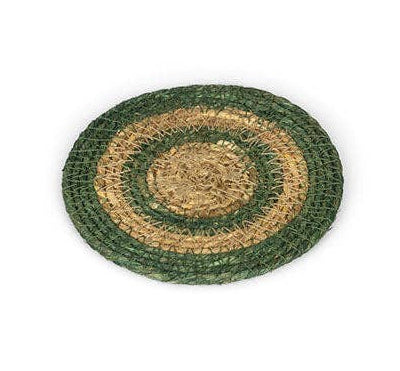 Seagrass Coaster - Olive Green / Natural: 4