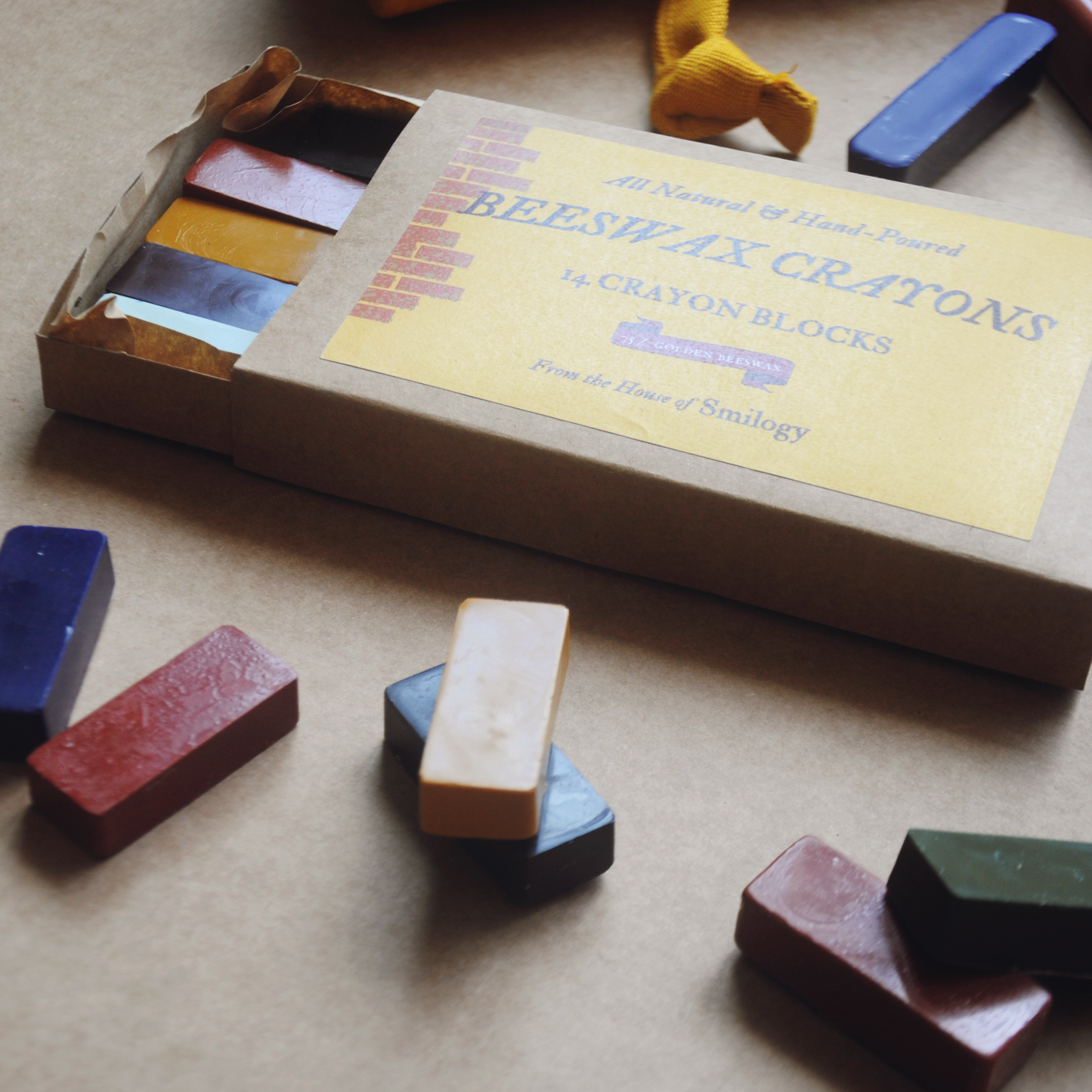 Beeswax Block Rubbing Crayons - Set of 14