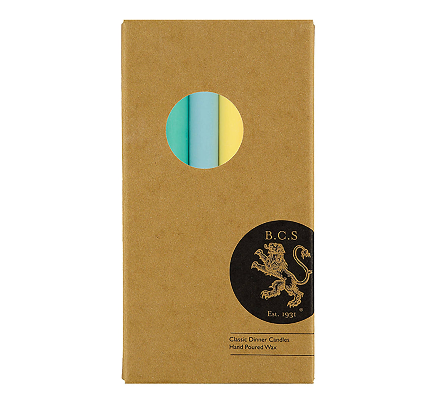 Mixed Set Pastel Rainbow Dinner Candles - Pack of 6