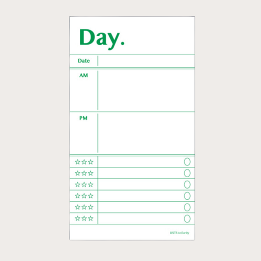 Paperian Lists To Live by 'Day' Memo Pad
