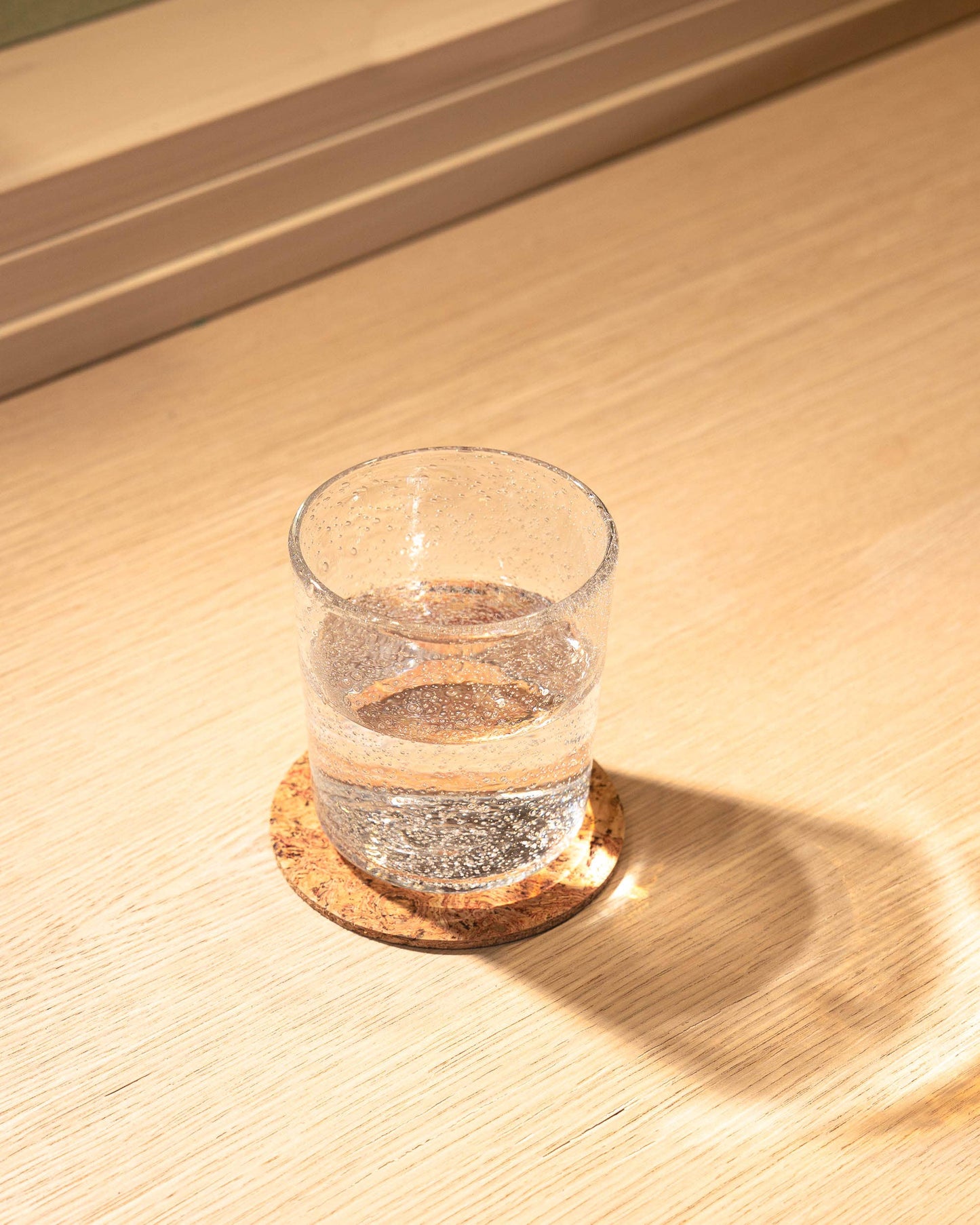 Round Natural Cork Coasters Set of 4 - Natural