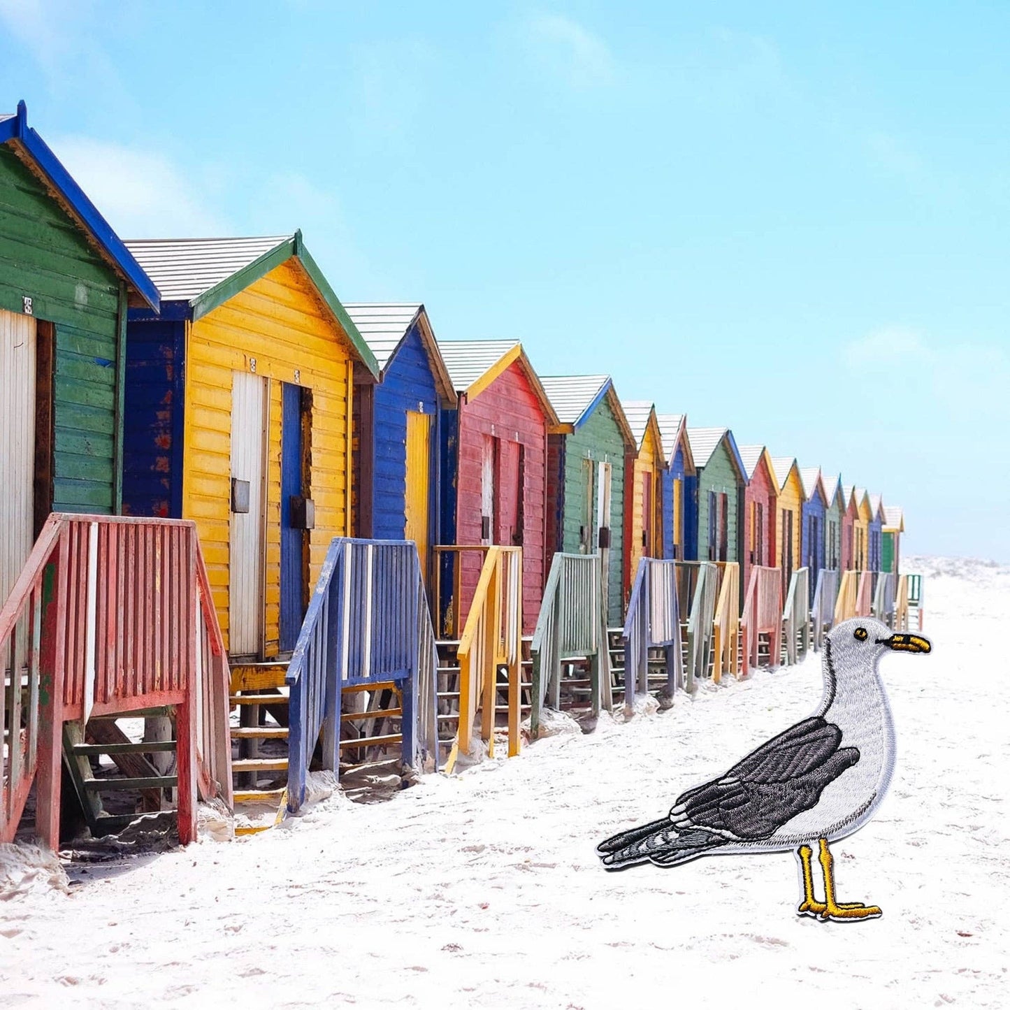 Embroidered Seagull Iron-on Patch