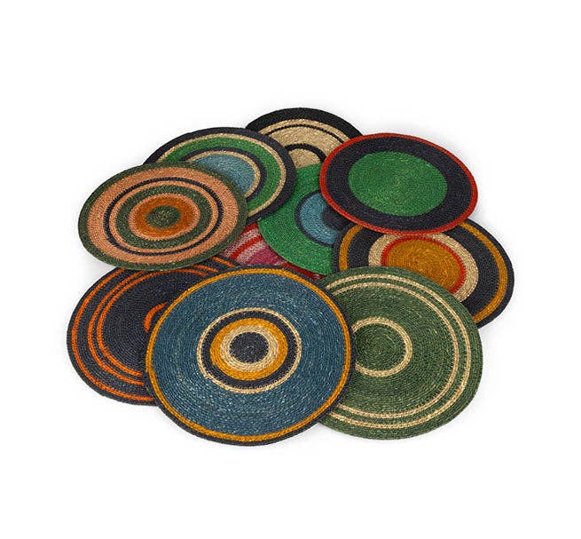 Seagrass Placemat - Olive / Old Rose: 4