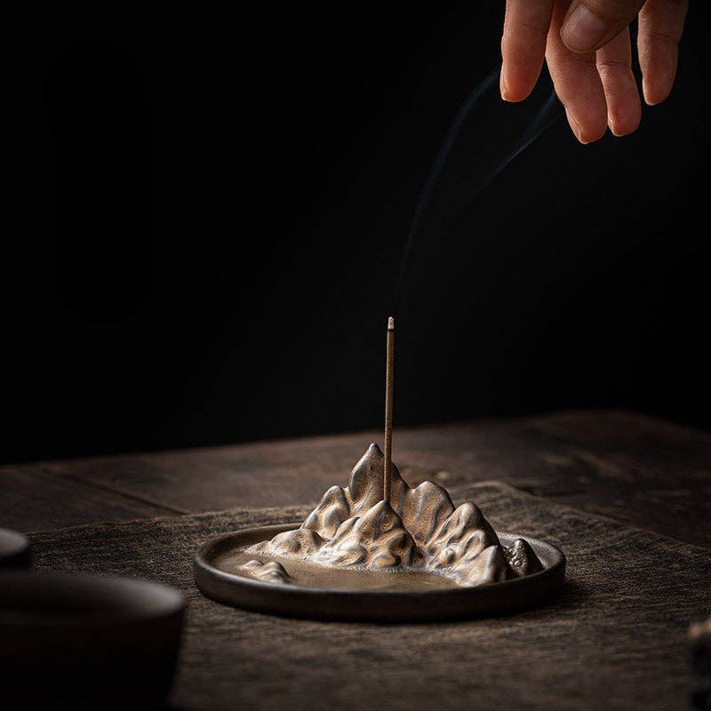Golden Mountain Incense Holder
