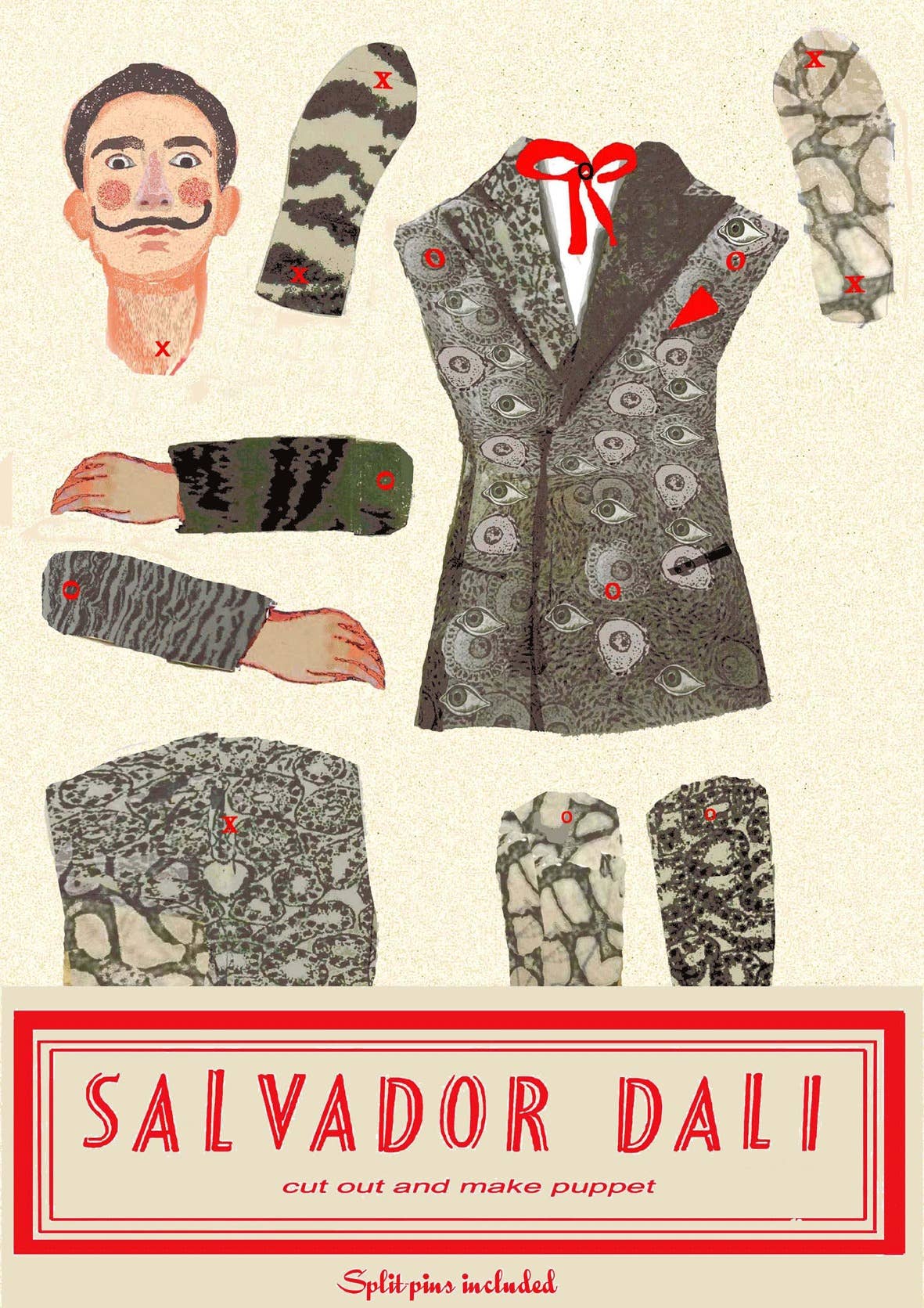Cut & Make Paper Puppet - Artist Series - Salvador Dali
