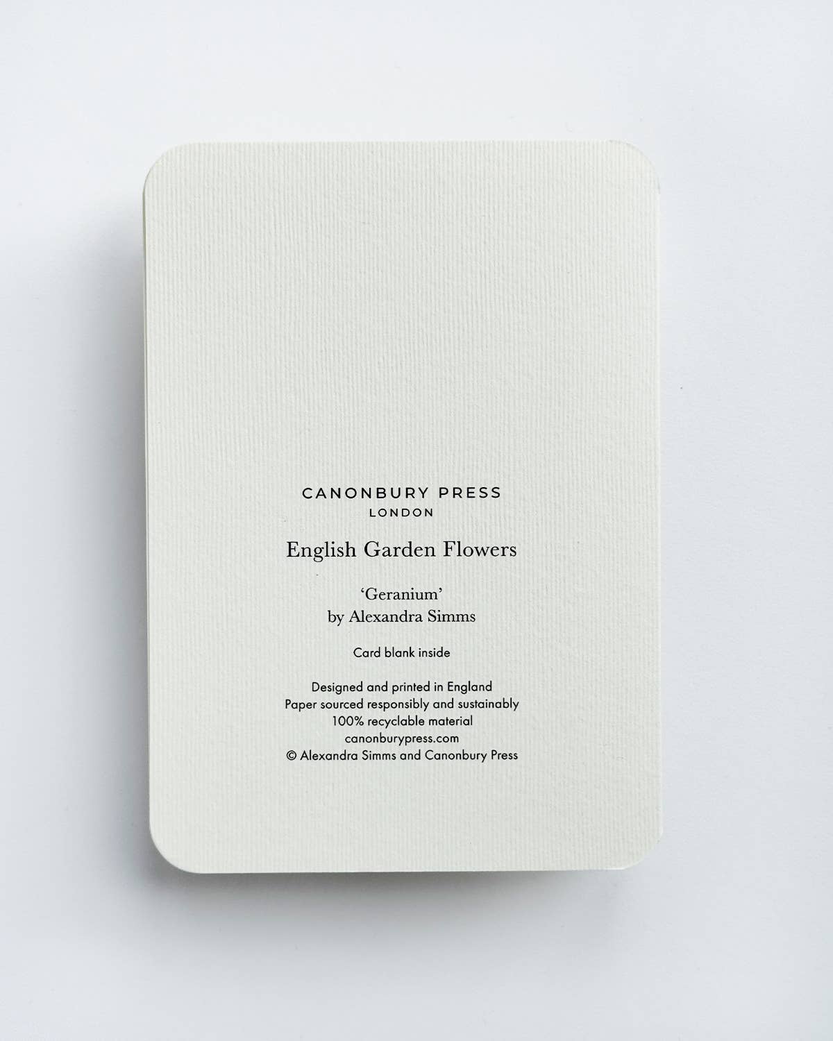 Geranium Greeting Card