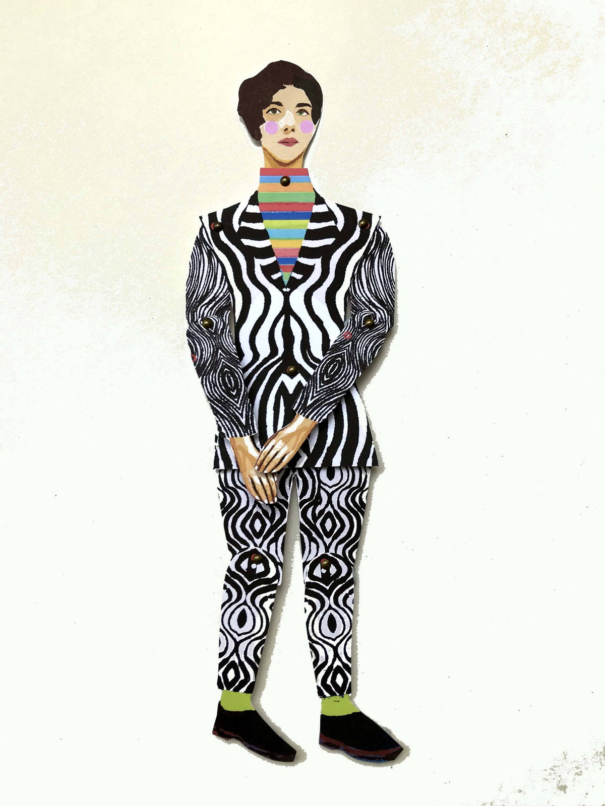 Cut  & Make Paper Puppets - Artist Series - Bridget Riley