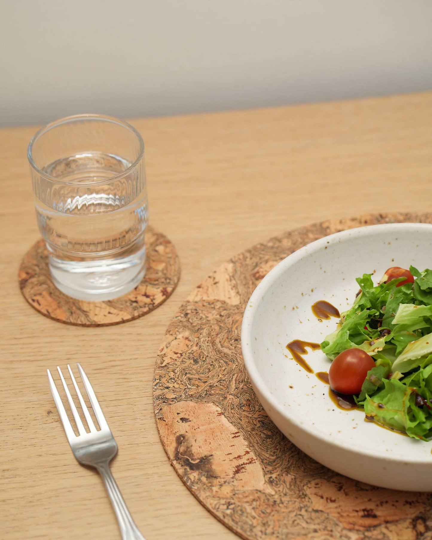 Round Natural Cork Placemat Set of 4 - Natural