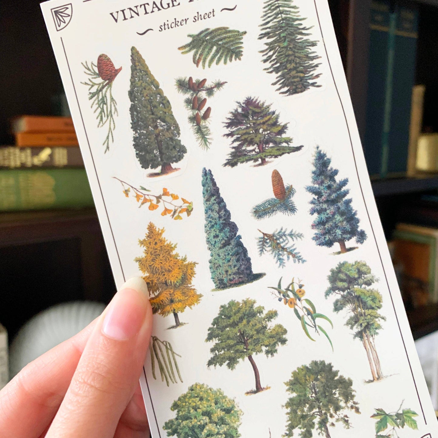 Vintage Trees II Sticker Sheet
