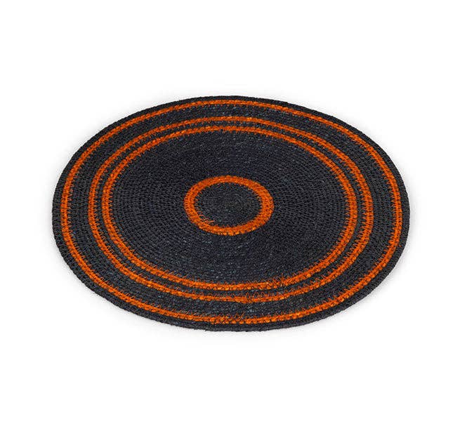 Seagrass Placemat - Midnight Blue / Rust: 4
