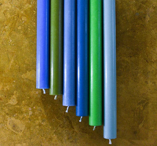 Medici Blue Dinner Candles - Pack of 25