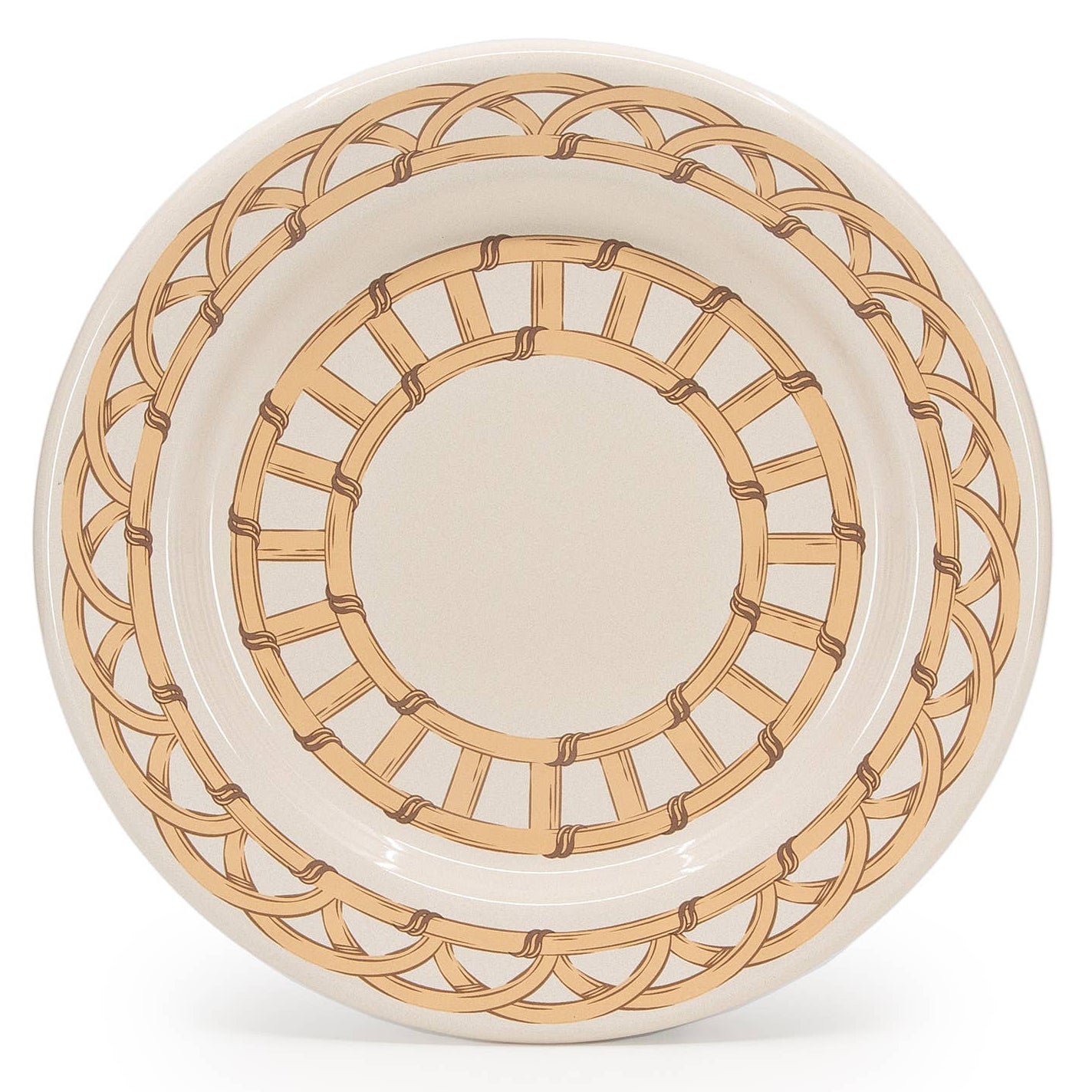 Domino x CCH Wicker Enamelware Salad Plate: Almond