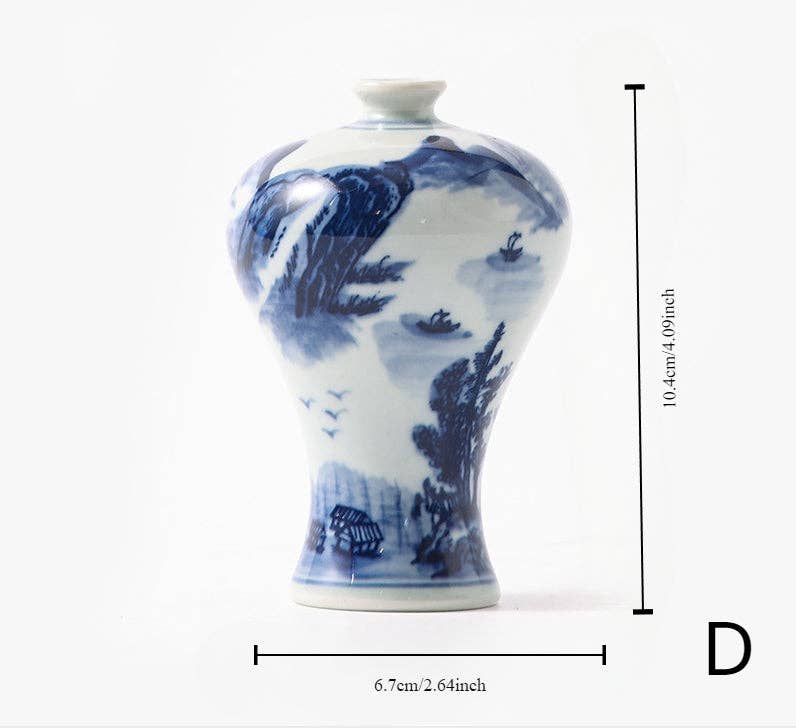 Hand-painted Blue and White Porcelain Vase