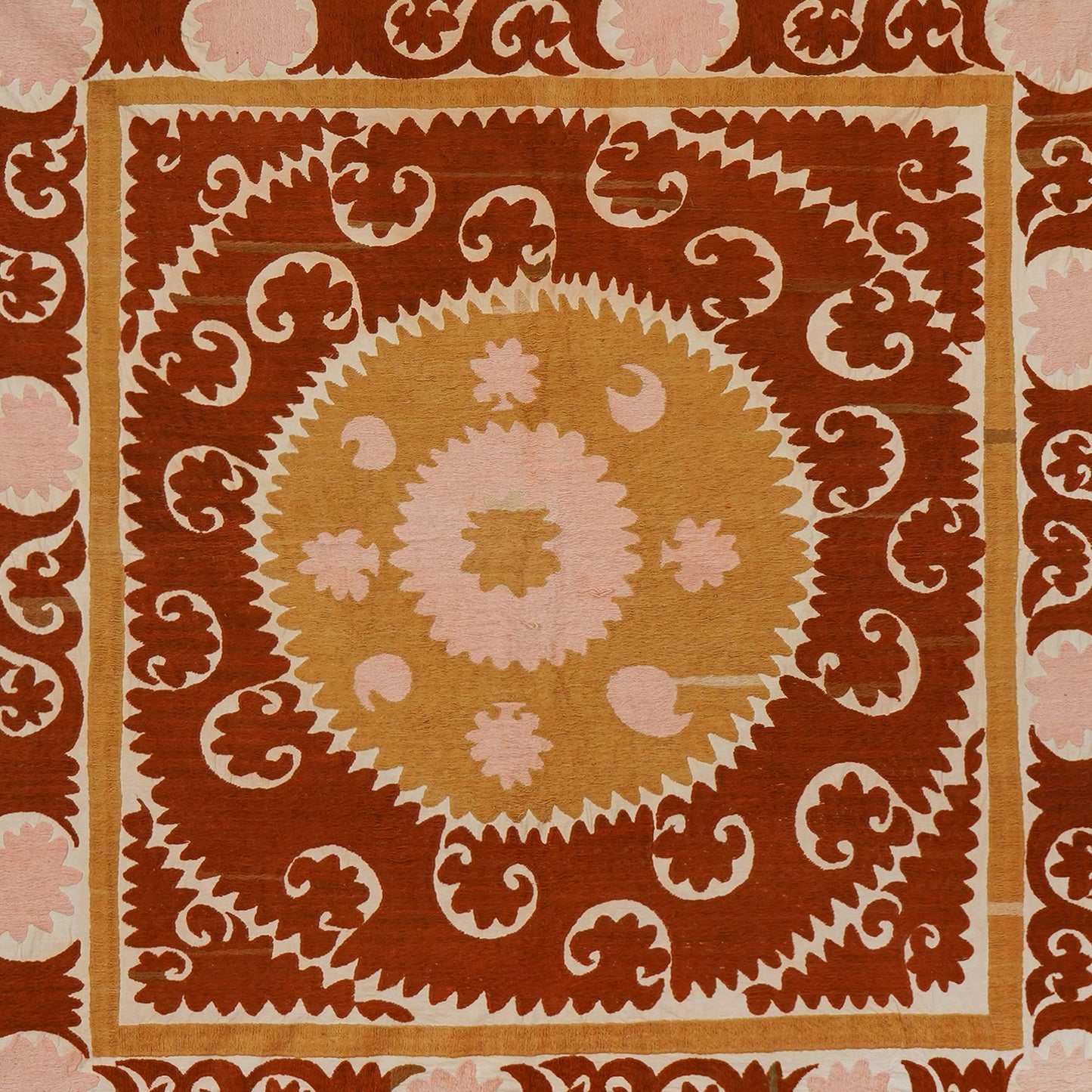 Handmade Vintage Suzani Throw