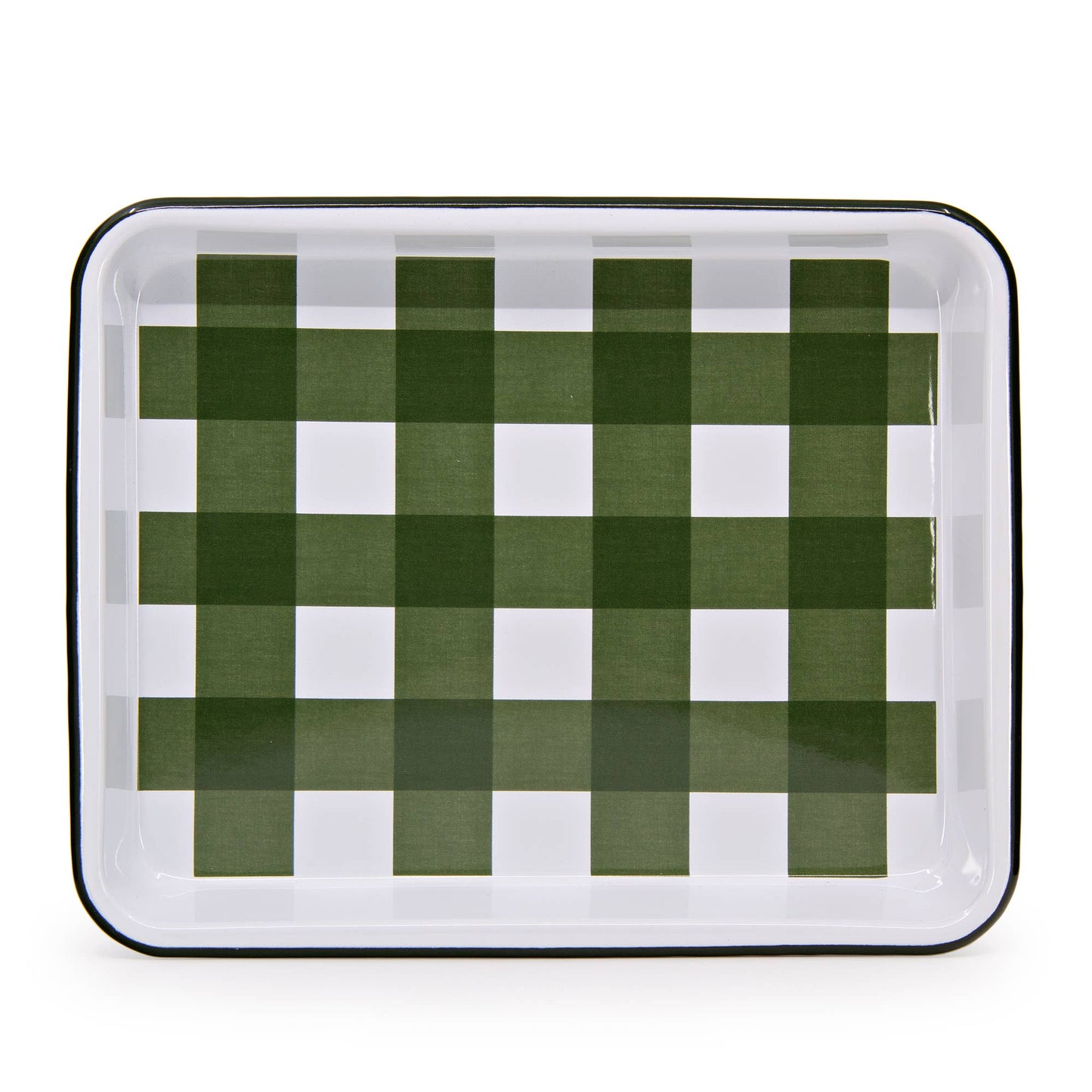 Max Humphrey x CCH Gingham Enamelware Tray: Yellow