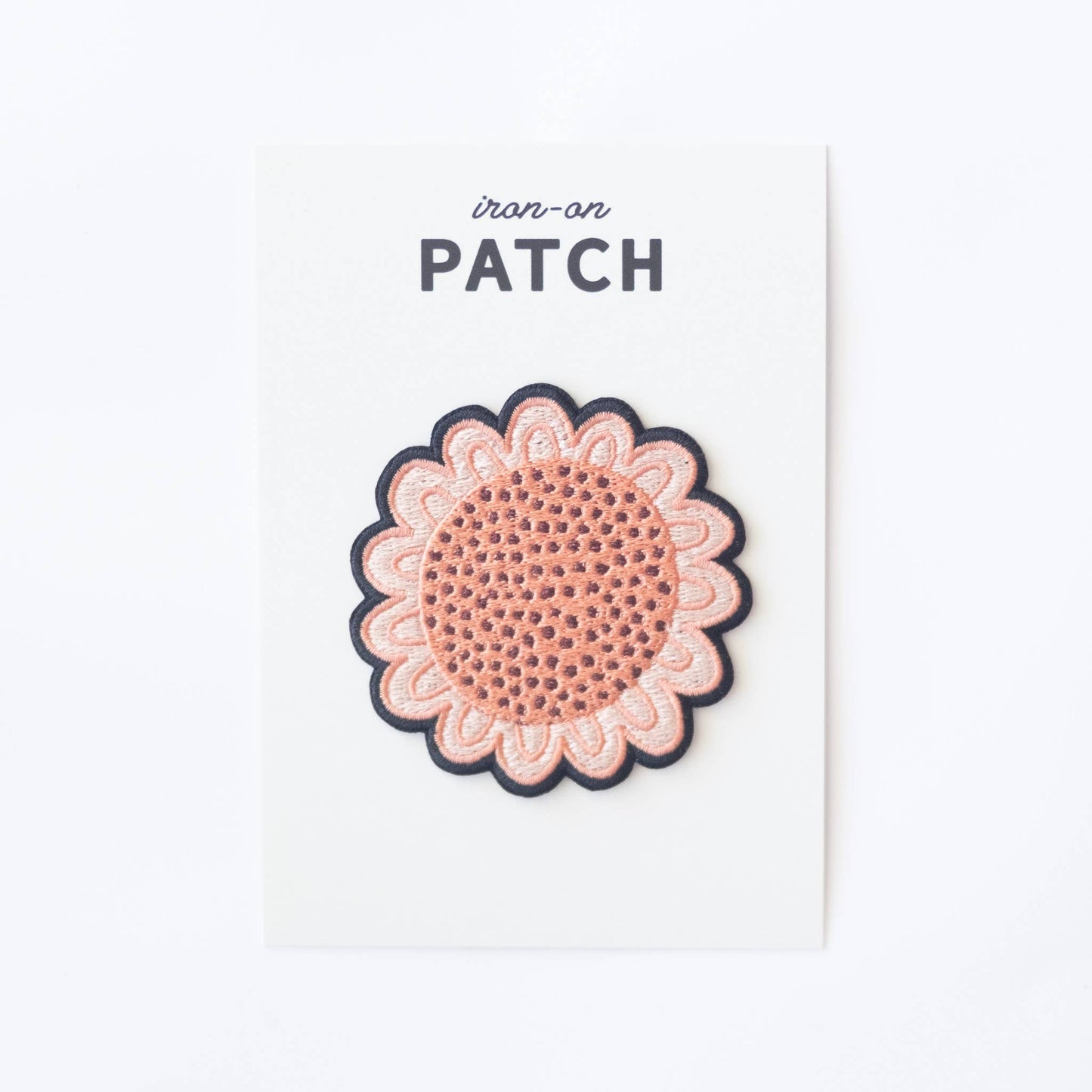 Embroidered Pink Wildflower Iron-on Patch