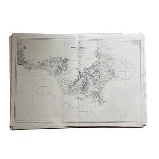 Vintage Admiralty Chart - Spain