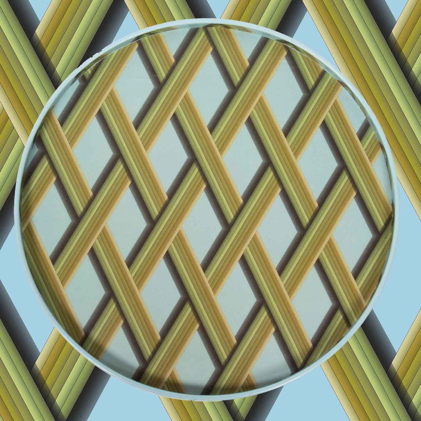 Medium Trellis Work Tray - Sky Blue