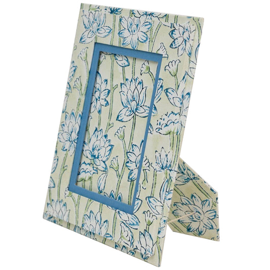 Block Printed Picture Frame - Lotus