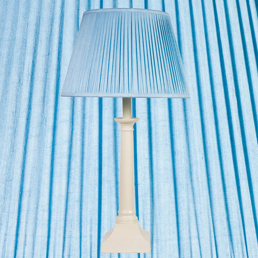 18" Natural Dyed Silk Dupion Lampshade - Blue