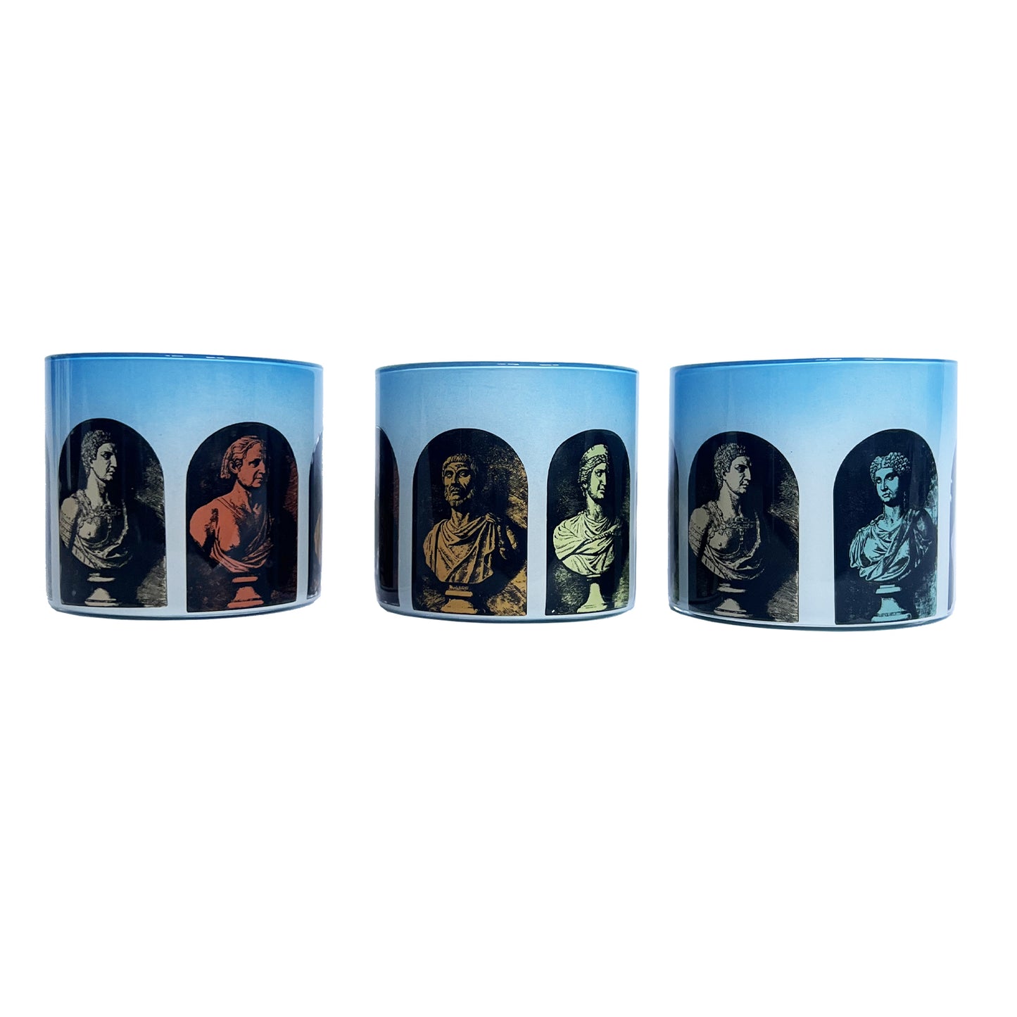 Classical Alcove Brush Pot - Blue