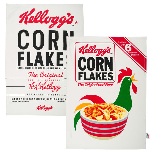 Vintage Kellogg's Corn Flakes Tea Towels - Set of 2